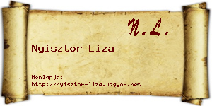 Nyisztor Liza névjegykártya